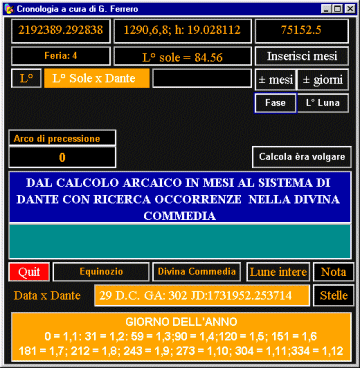 Programma di calcolo cronologico