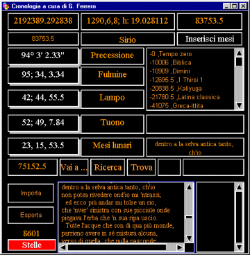 Programma di calcolo cronologico